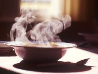 steaming soup